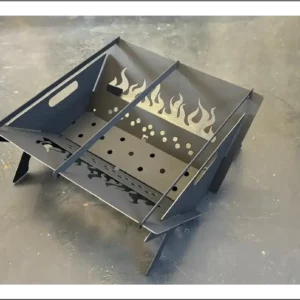 Outdoor Fire Pit With Grid Support