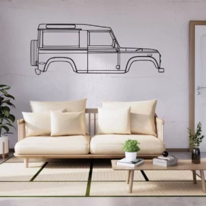 Land Rover Defender 1997 Side-View (Steel Wall Art)
