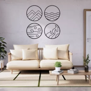 Four Elements (Steel Wall Art)