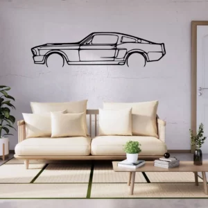 Ford Mustang Eleanor 1971 (Side-View) (More Detail) (Steel Wall Art)