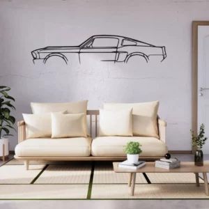 Ford Mustang Eleanor 1971 (SIDE-View) (Less Detail) (Steel Wall Art)