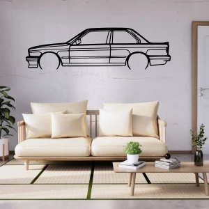 BMW E30 325 Side-View (Steel Wall Art)
