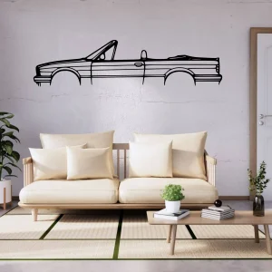 BMW E30 325 CABRIO Side-View (Steel Wall Art)