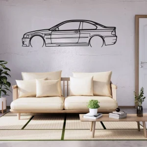BMW E46 M3 Detailed Side-View (Steel Wall Art)